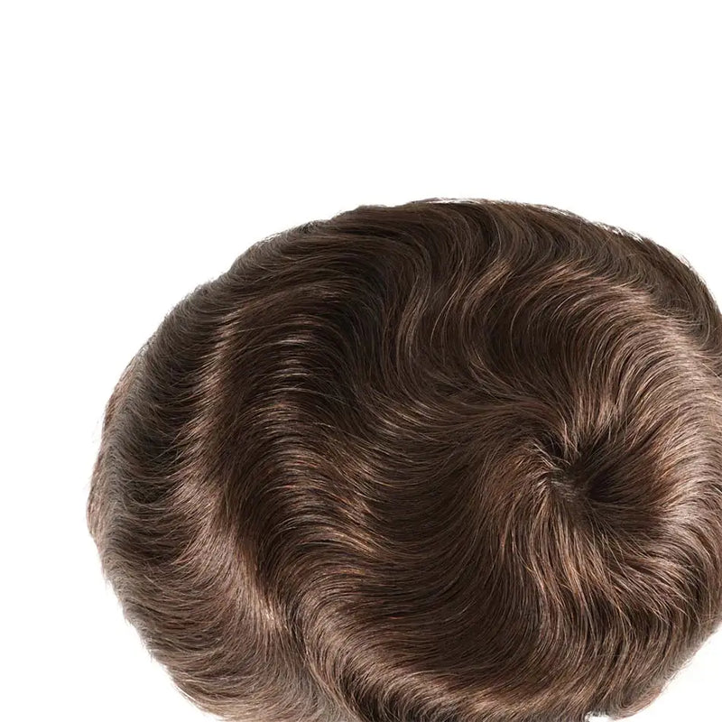 Prótese Capilar Masculina Liquidação Homens Toupee 0,06-0,08mm